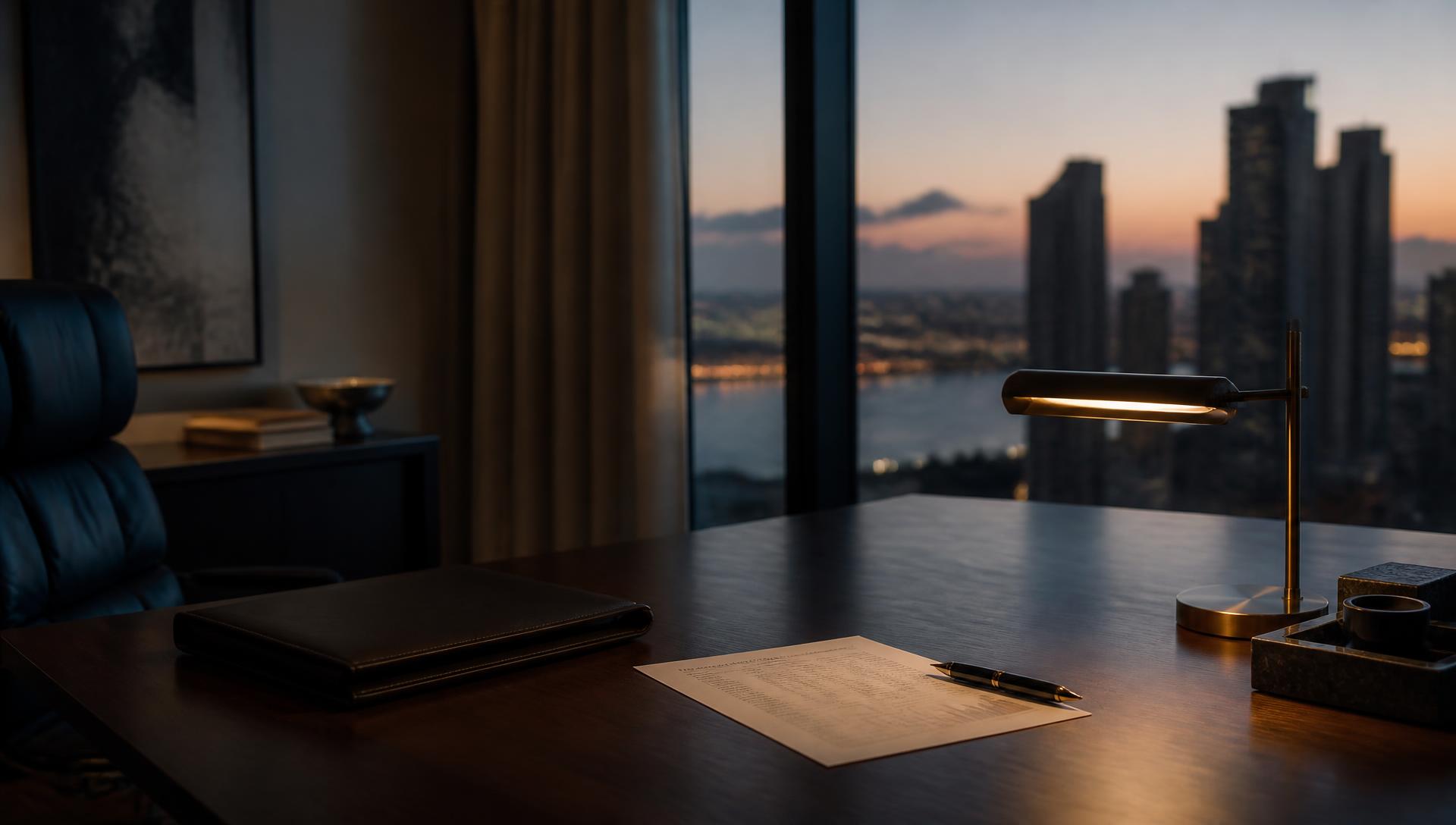 Private Miami advisory office prepared for a confidential business conversation