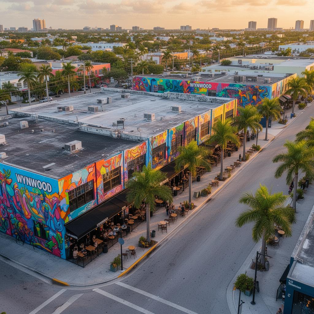Colorful Wynwood mural in Miami's arts district